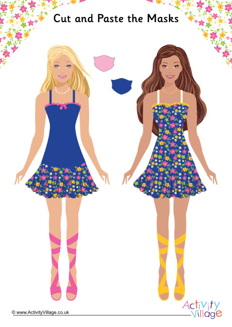 cut and paste dress up activities Blank Paper Doll With Spring Clothes Cut and Paste Activity