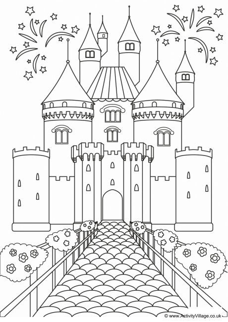 Castle Colouring Pages Activity Village castle-colouring-pages-activity-village