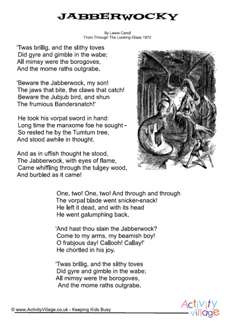 Jabberwocky | Activity Village