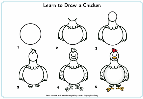 Learn To Draw A Chicken