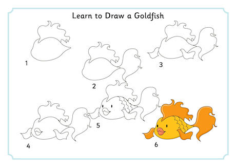 Learn to Draw a Goldfish