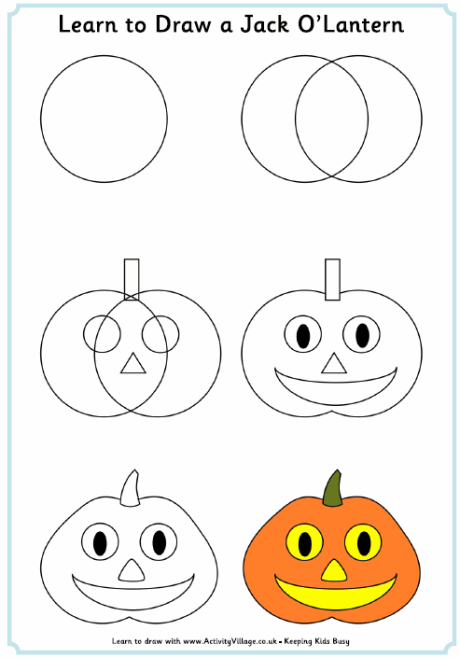 Learn to Draw a Jack O Lantern