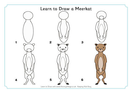 Learn to Draw a Meerkat