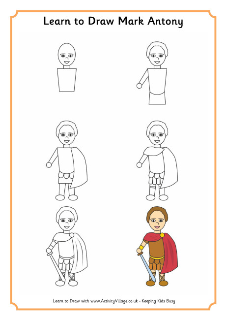 Learn To Draw Mark Antony Activity Village