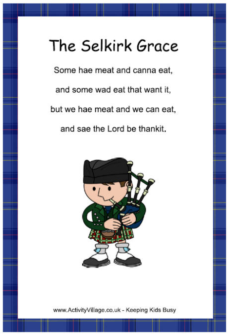 Wee Blue Coo Gedichtkarte Von Robert Burns – Haggis Geburtstagskarte, 17,5 X 12,5 Cm, Auf 280 G/m² Karton