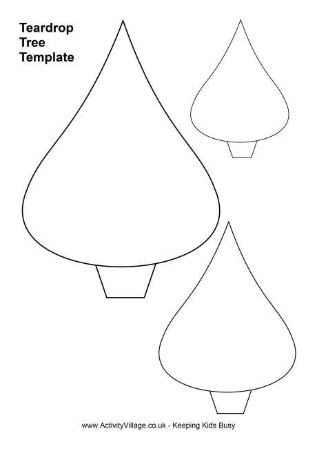 Teardrop Tree Template | Activity Village