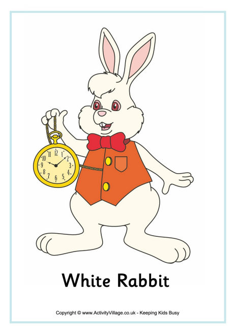 White Rabbit Poster | Activity Village