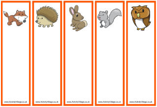 Wildlife Bookmarks To Print For Kids