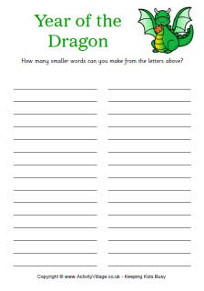Year of the Dragon | Activity Village